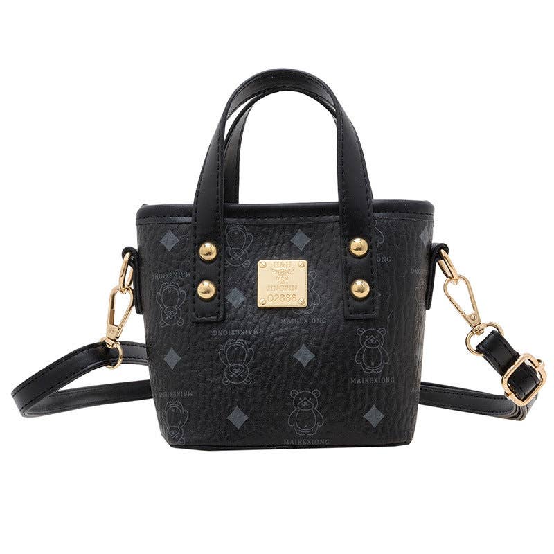 Mini Girls' Bucket Bag with Unique Animal Print