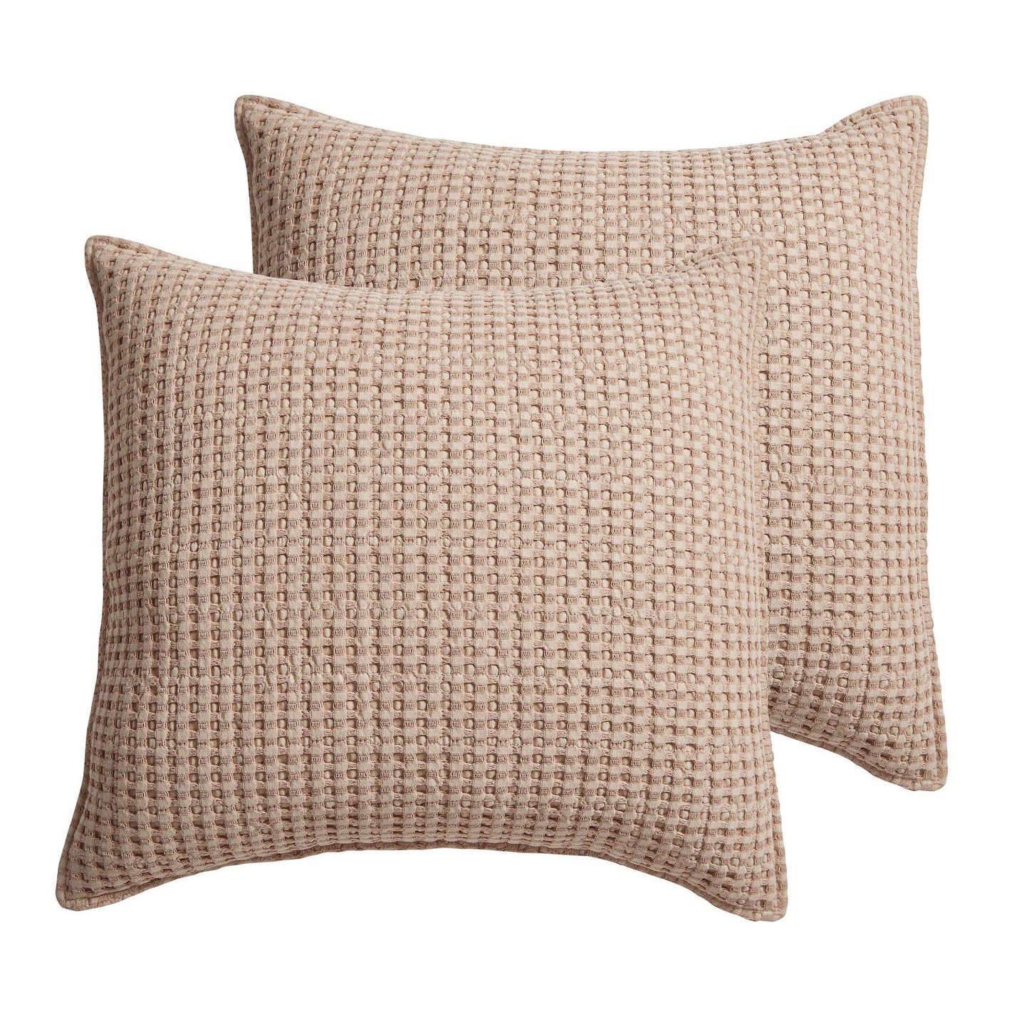 Mills Waffle Euro Sham Set of 2: Rose