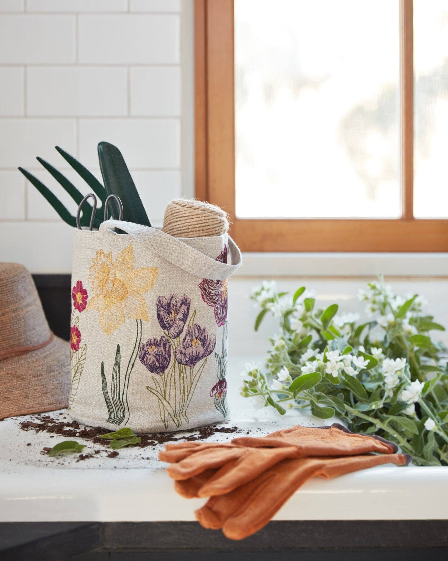 Blooms Linen Bucket - Edwina Alexis