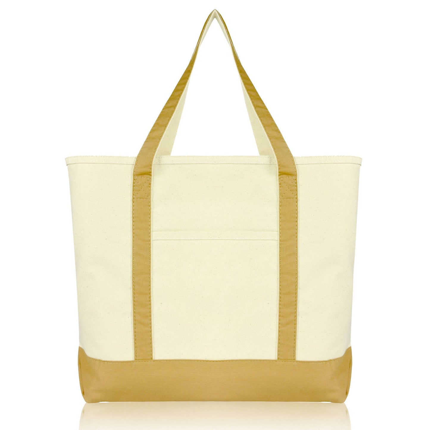 DALIX 22" Shopping Tote Bag in Heavy Cotton Canvas: Pink