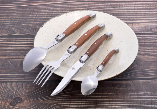 Laguiole 48-piece cutlery set sapele