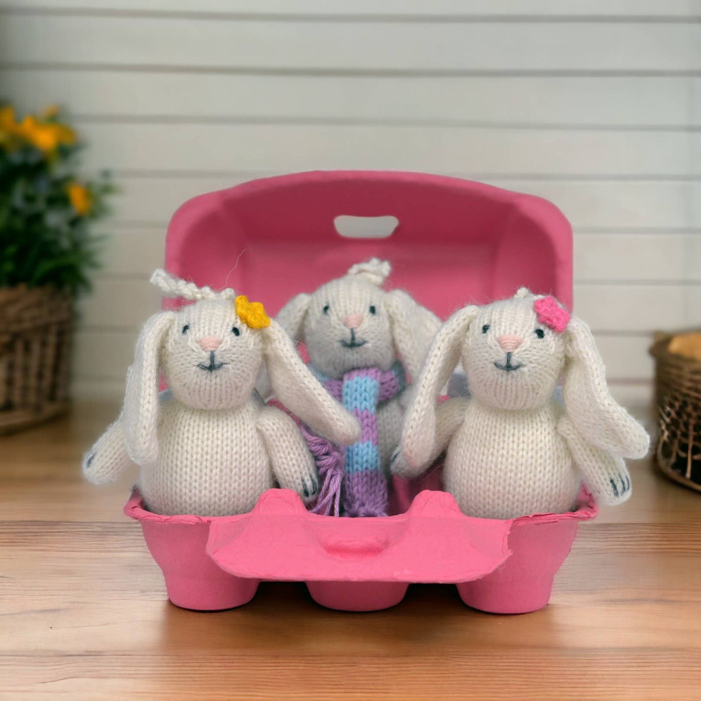 Small Pink Egg Carton Display