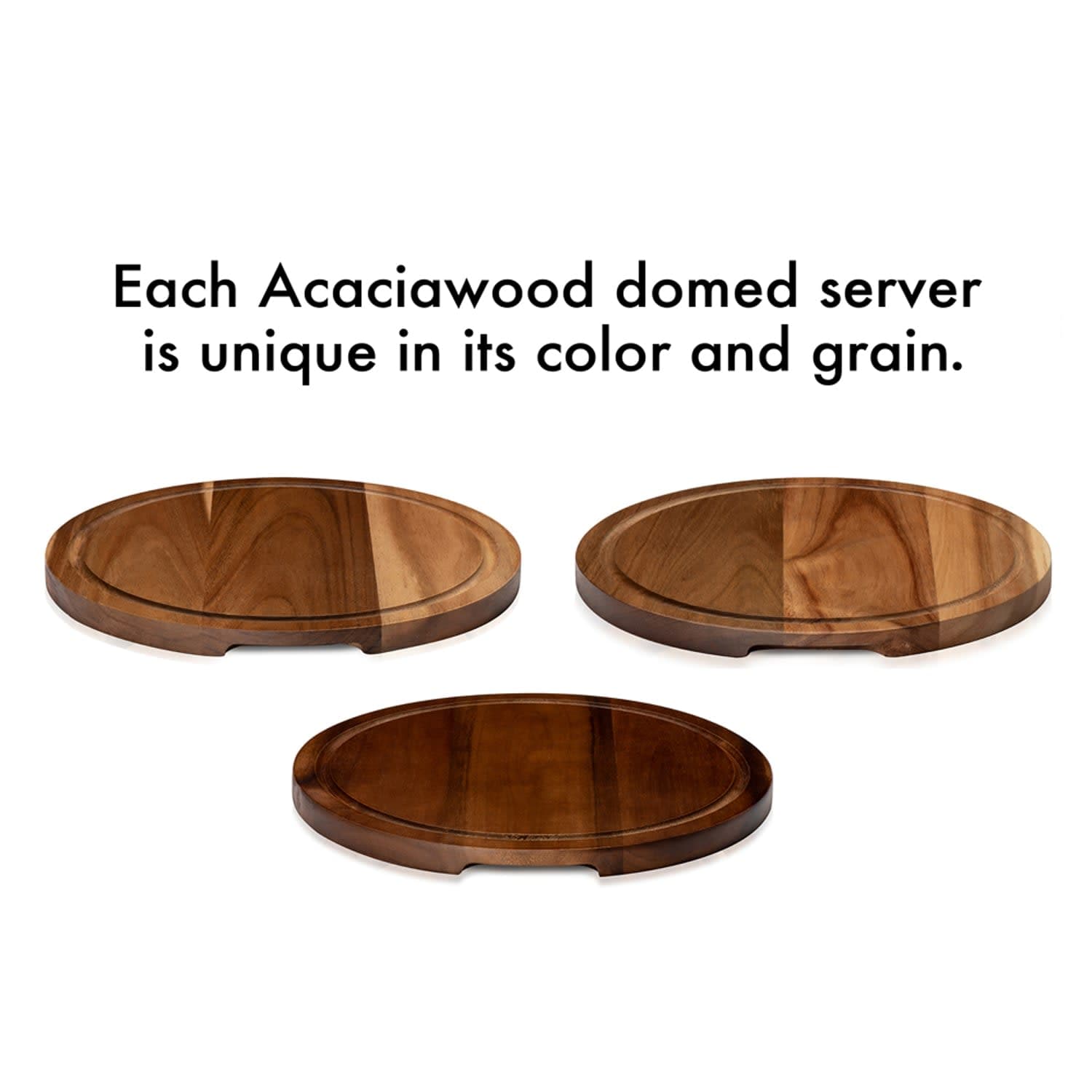 Libbey Acaciawood Flat Wood Cake Stand with Glass Dome - Edwina Alexis