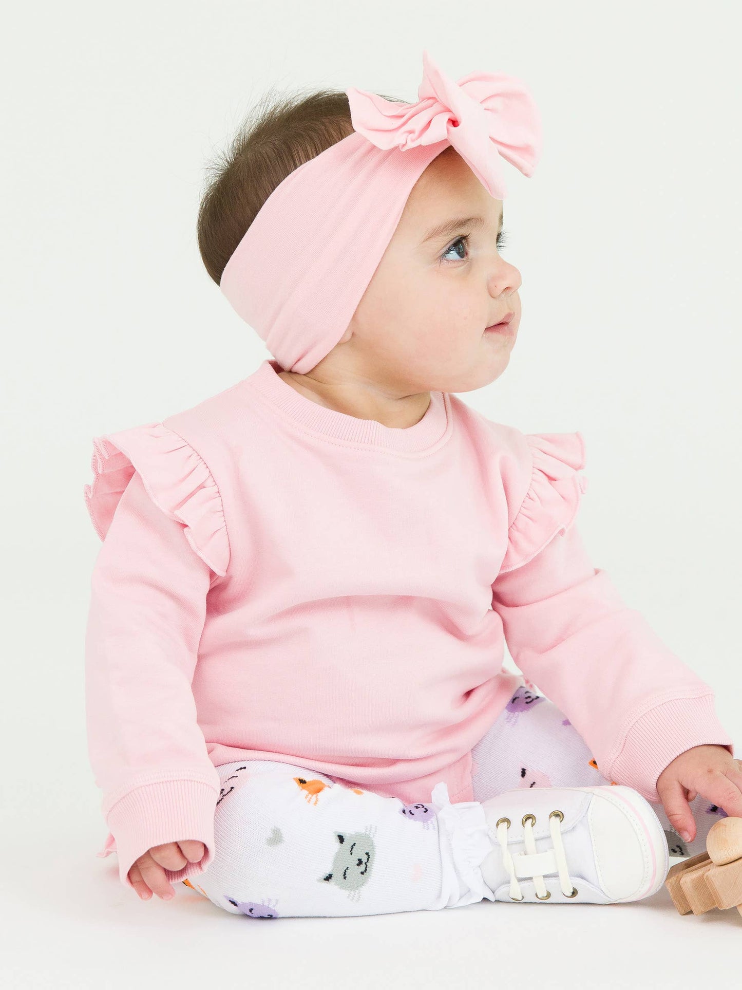 Baby Girls Pink Sweatshirt Bubble Romper: Pink / 18-24m