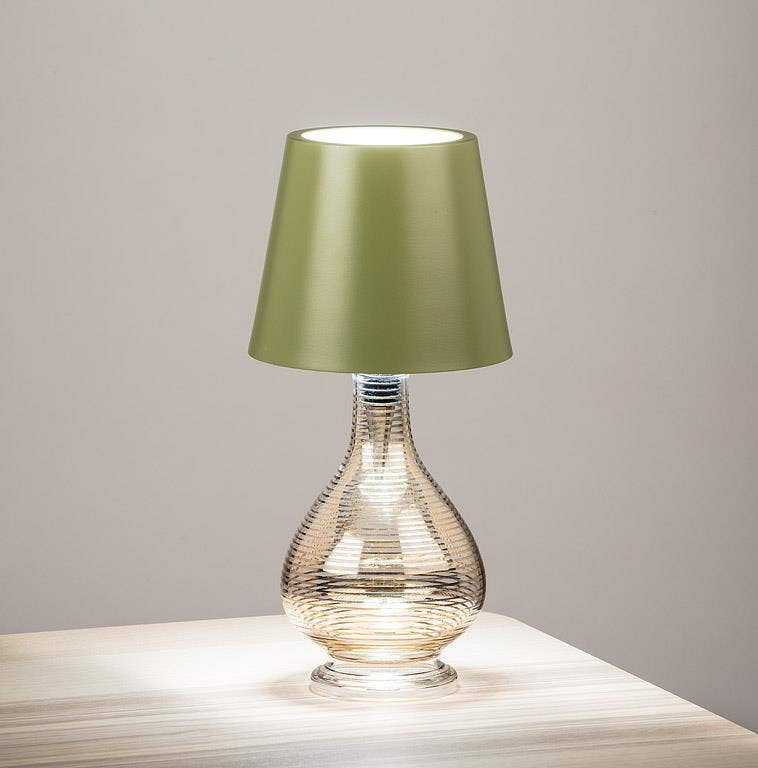 Classic Shade LED Bottle Stopper Light-5"H: White