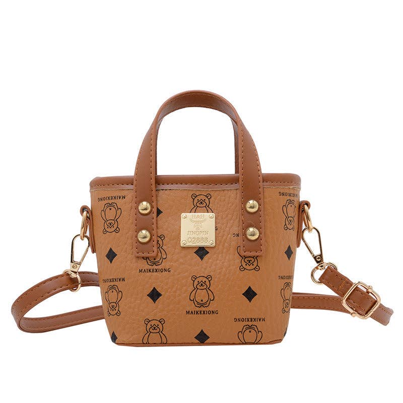 Mini Girls' Bucket Bag with Unique Animal Print
