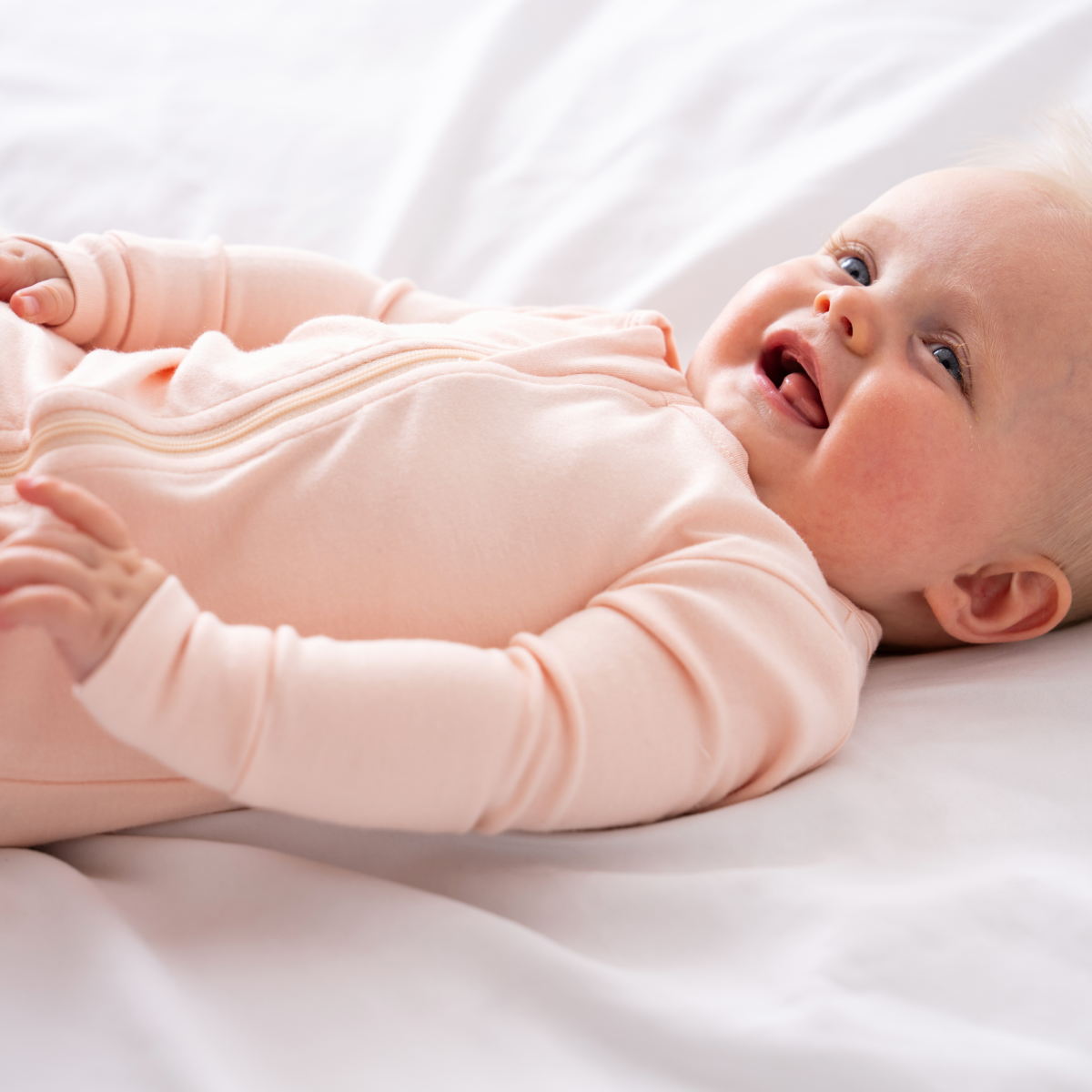 Baby Bamboo Pajamas w/ DreamCuffs® - Peach: 18 - 24 Months