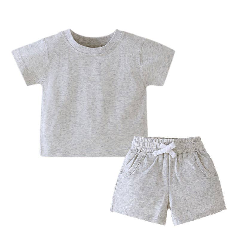 GOTS Certified Organic Cotton Baby T-Shirt Set: 33# Light Yellow / 12-18M