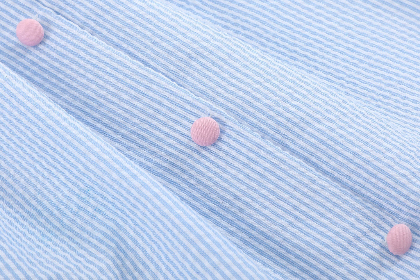 Blue Bunnies Seersucker Yoke Dress: 2T