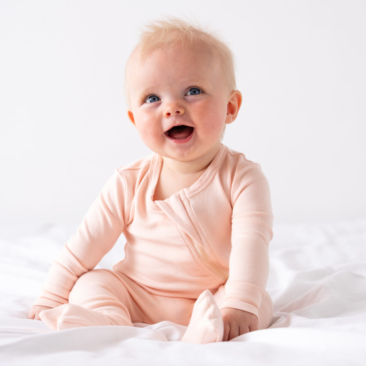 Baby Bamboo Pajamas w/ DreamCuffs® - Peach: 18 - 24 Months
