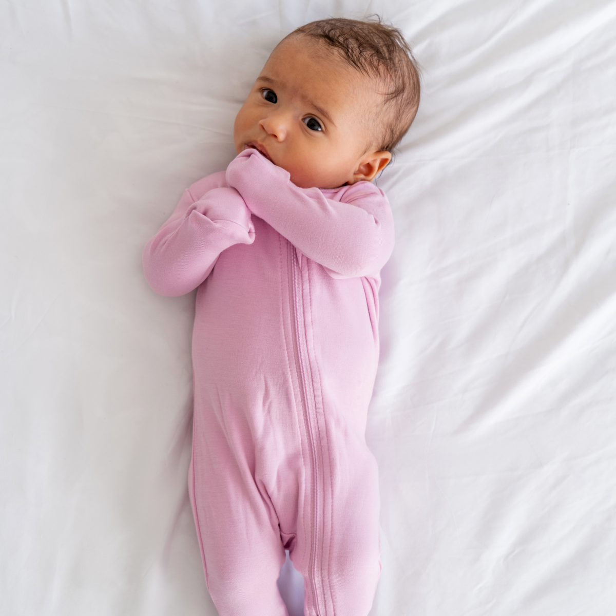 Baby Bamboo Pajamas w/ DreamCuffs™: Misty Mauve / 9 - 12 Months - Edwina Alexis