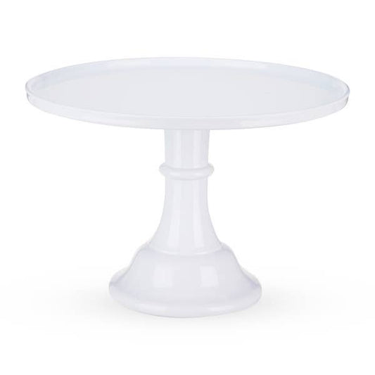 11.5" Collapsable Melamine Cake Stand - White