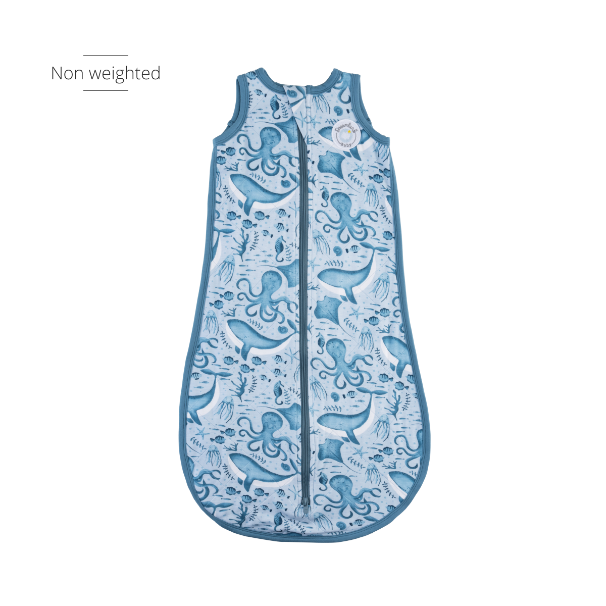 Bamboo Classic Sleep Sack (Non-weighted): Dino Blue / 0 - 6 Months - Edwina Alexis