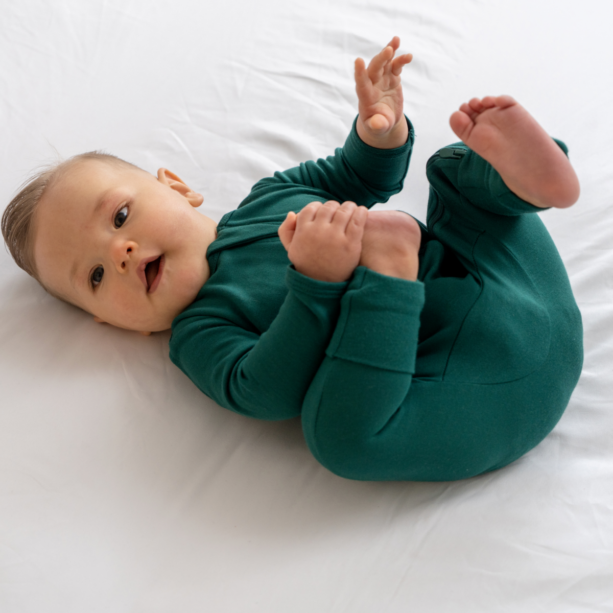 Baby Bamboo Pajamas w/ DreamCuffs™: Dusty Rose / 12 - 18 Months