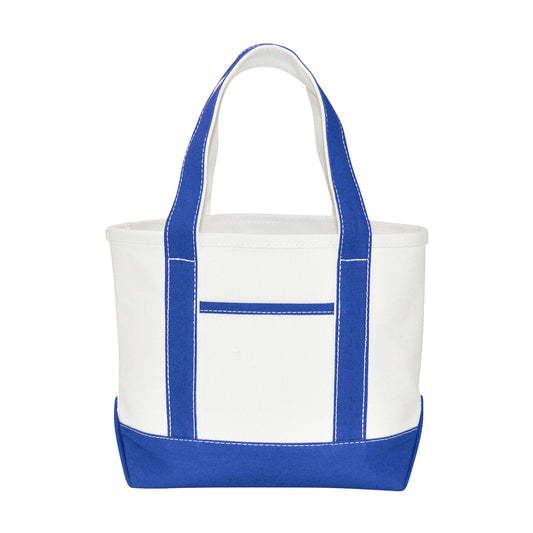DALIX 14" Mini Small Cotton Canvas Party Favor Gift Tote Bag: Royal Blue