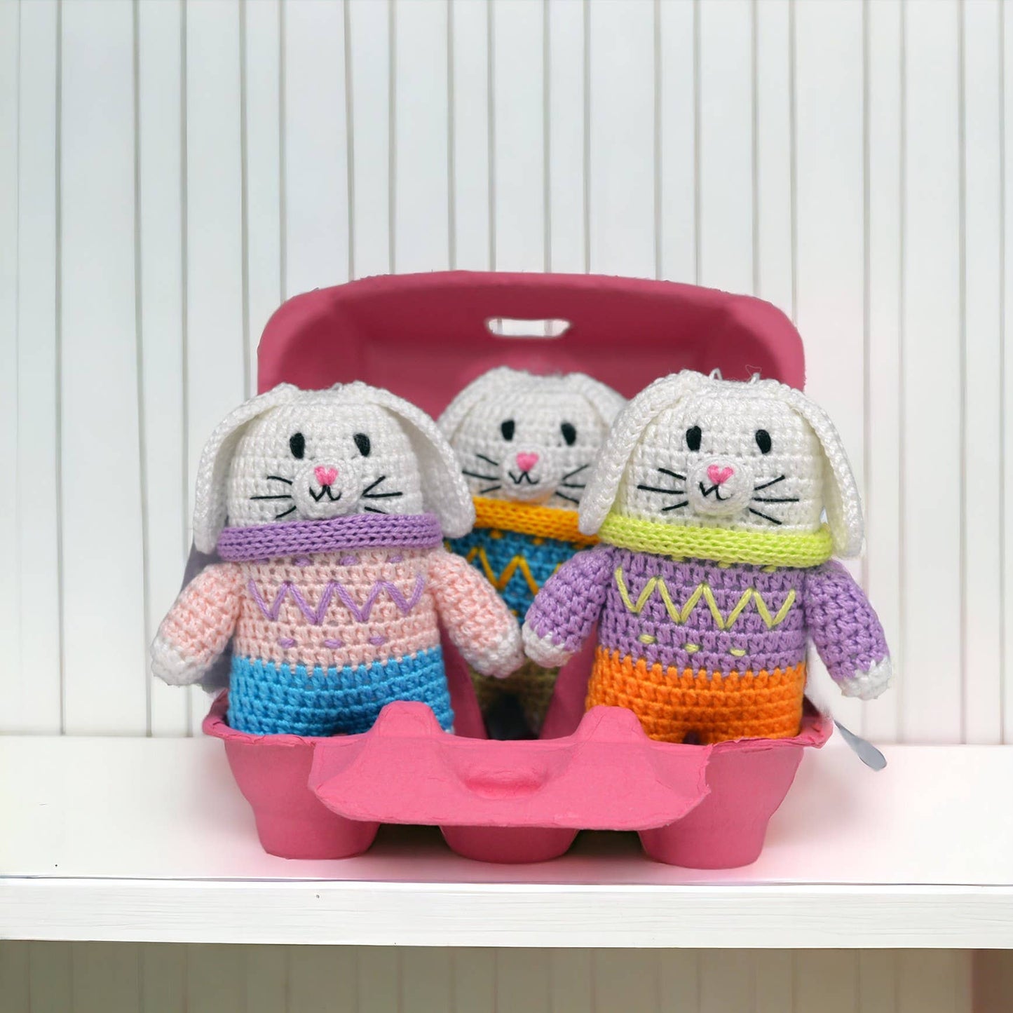 Small Pink Egg Carton Display