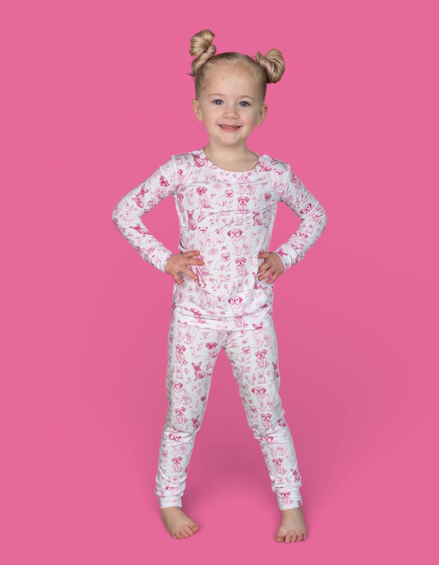 PINK PUPPY TOILE DREAM SET: 18-24M