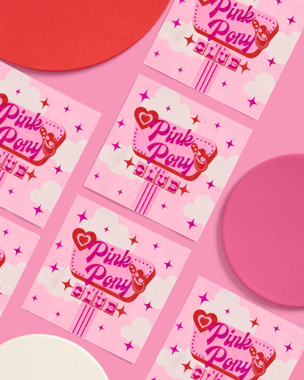 Pink Pony Club Napkins - 25 paper napkins, Birthday Party Pink
