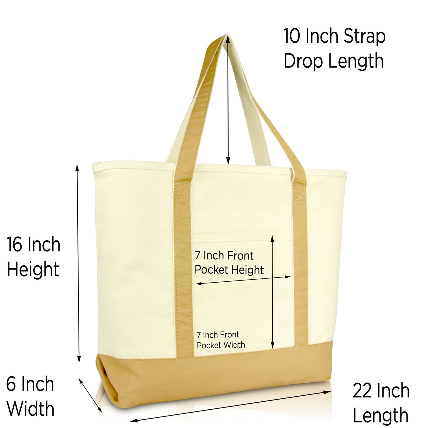 DALIX 22" Shopping Tote Bag in Heavy Cotton Canvas: Pink