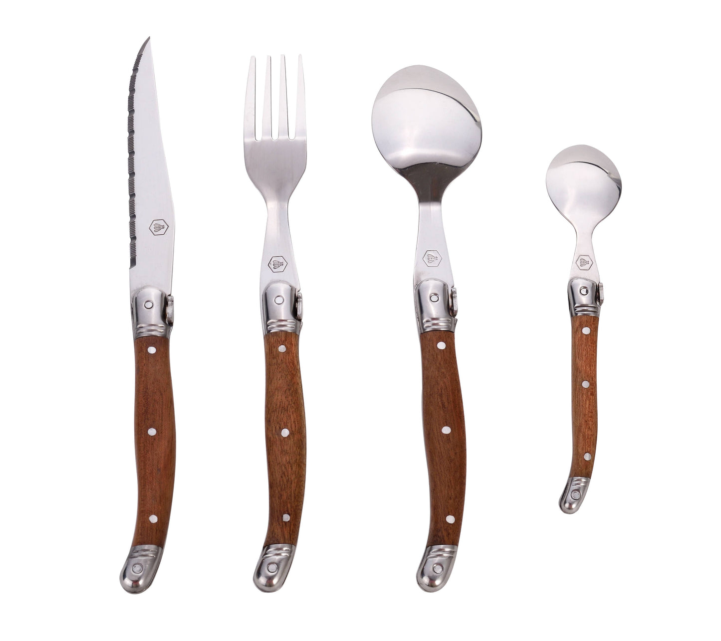 Laguiole 48-piece cutlery set sapele