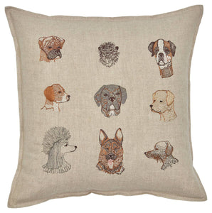 Dogs Pillow: Pillow Cover with Insert - Edwina Alexis