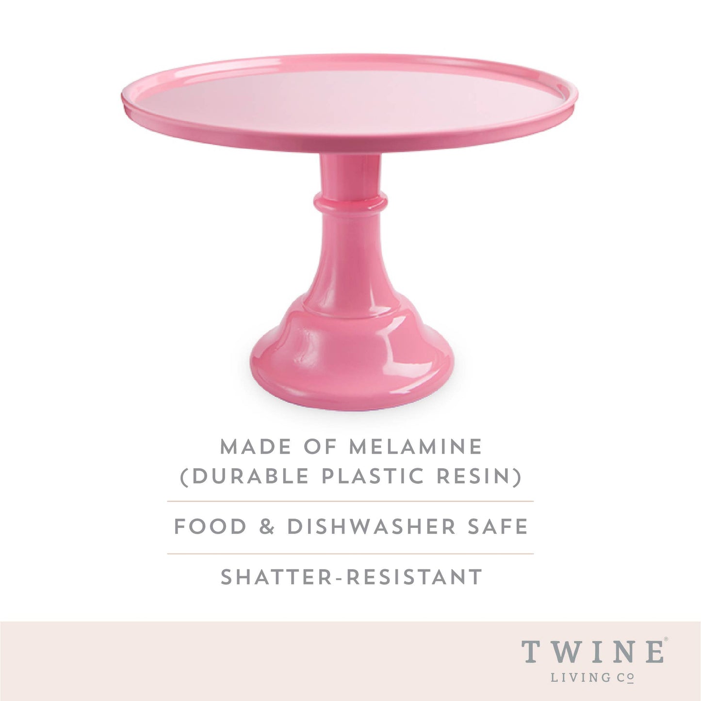 11.5" Collapsable Melamine Cake Stand - Pink - Edwina Alexis