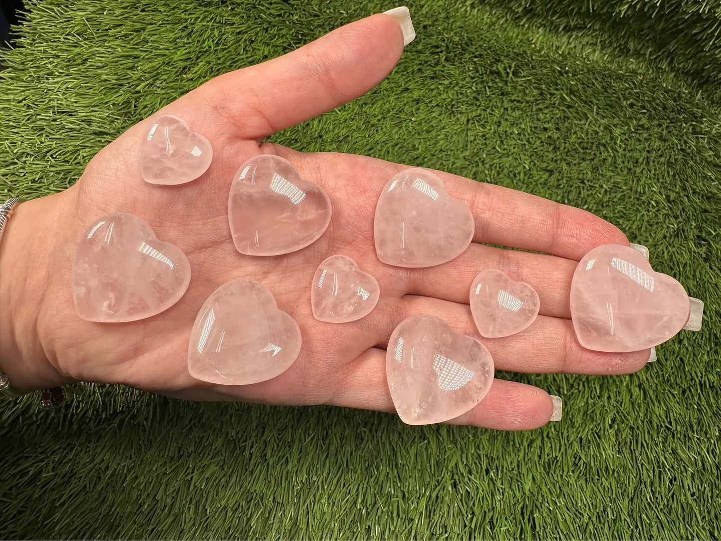 ROSE Quartz Crystal Hearts,  WHOLESALE PRICES - Edwina Alexis