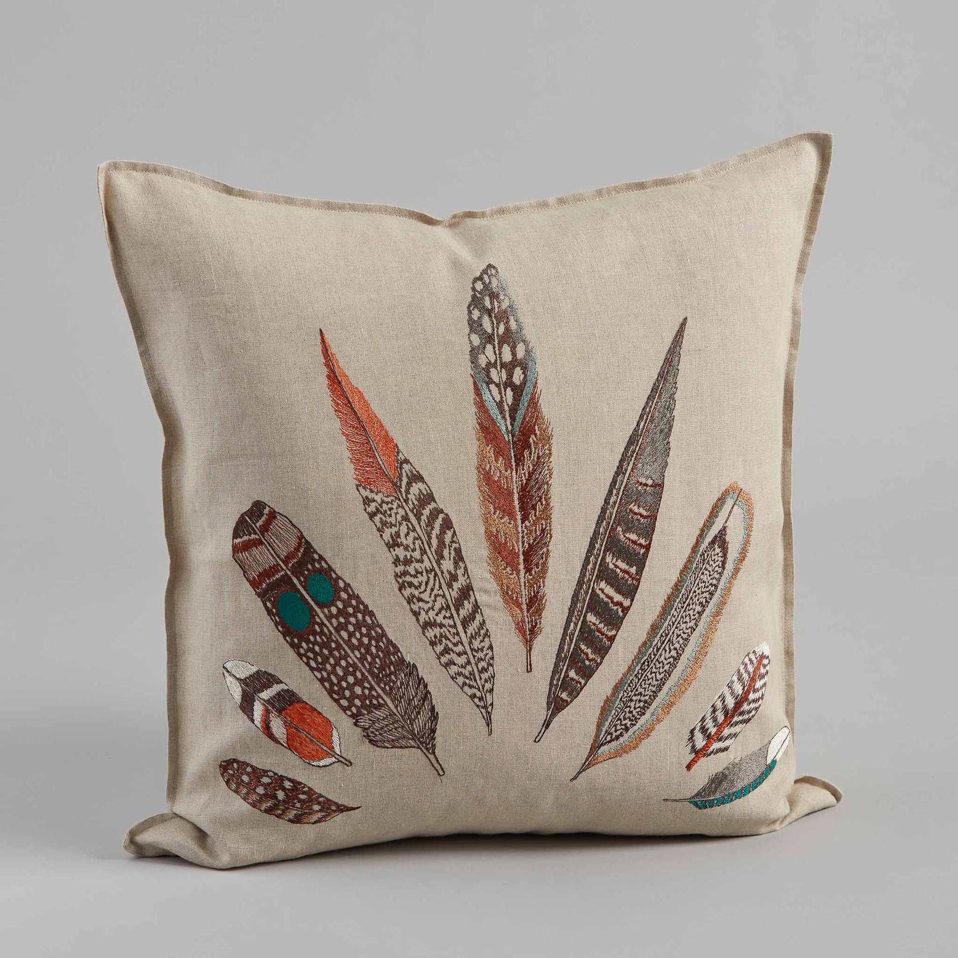 Plumes Fan Pillow: Pillow Cover with Insert - Edwina Alexis