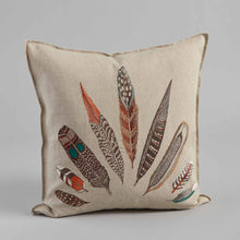 Load image into Gallery viewer, Plumes Fan Pillow: Pillow Cover with Insert - Edwina Alexis