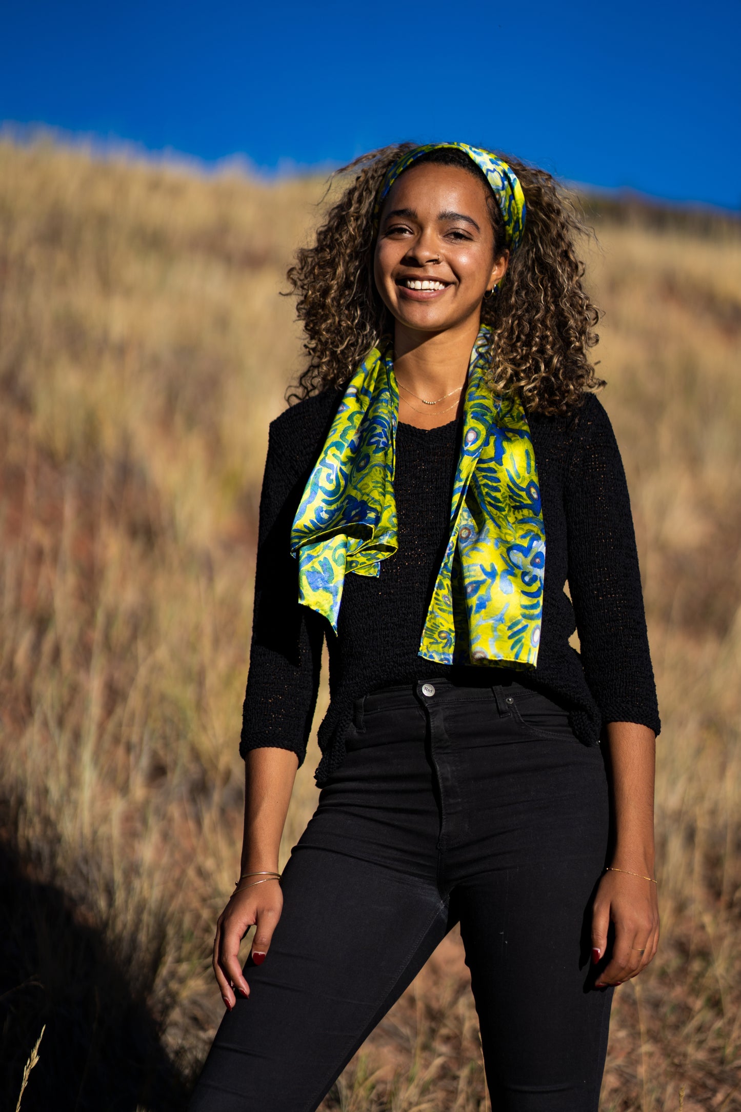 Wall flower Italian Silk Scarf - Edwina Alexis
