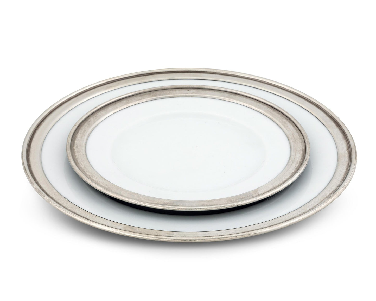 Classic Pewter Rim Salad Plate - Edwina Alexis