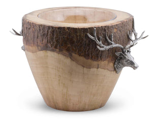 Natural Log Elk Ice Bucket - Edwina Alexis