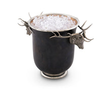 Load image into Gallery viewer, Bronze Ice Bucket - Elk Head - Edwina Alexis