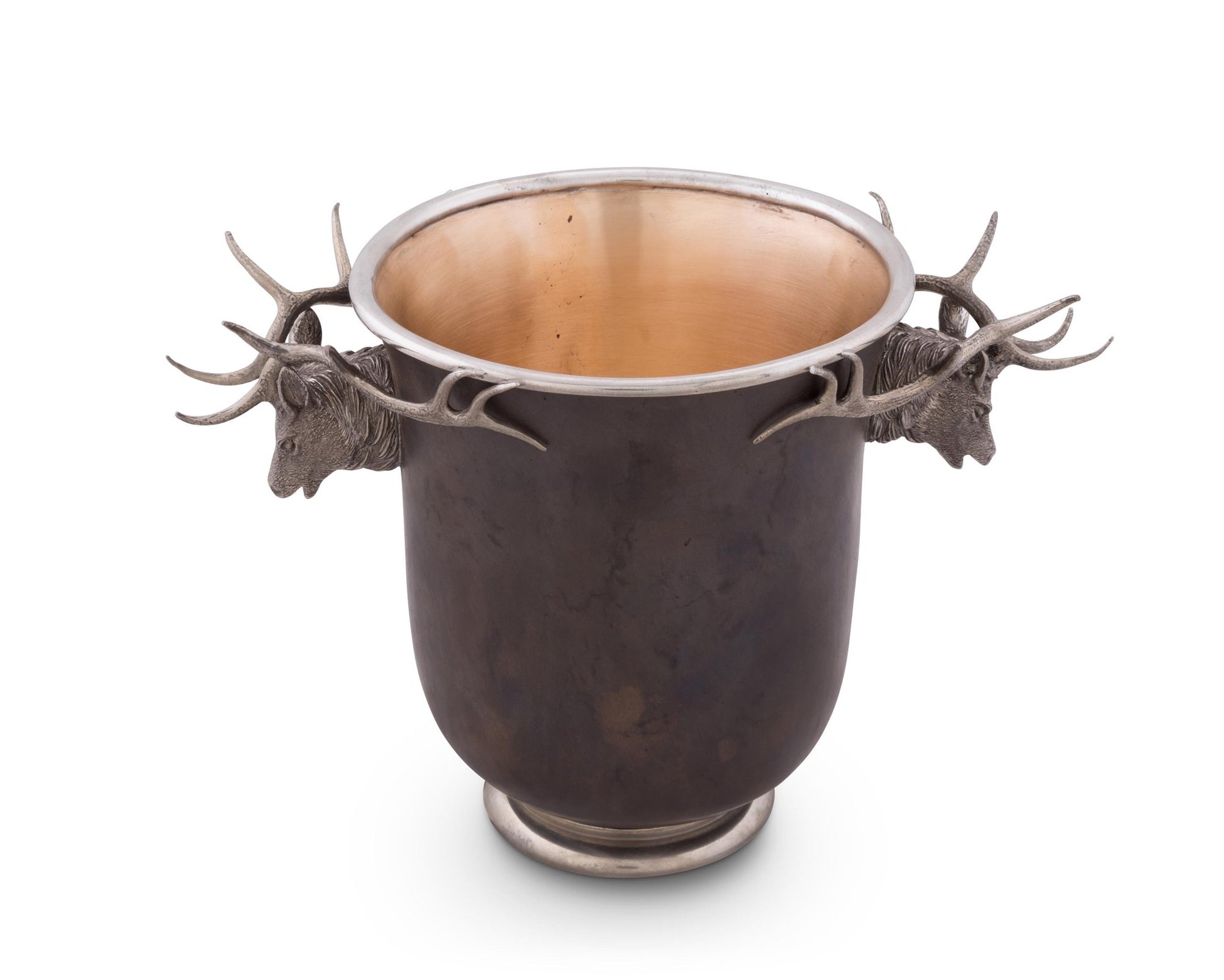 Bronze Ice Bucket - Elk Head - Edwina Alexis