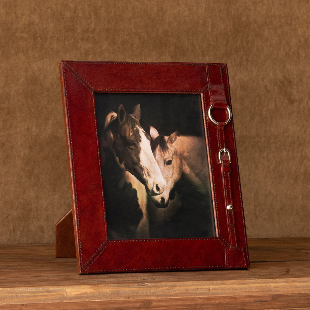 Equestrian Strap Leather Photo Frame (Large) - Edwina Alexis