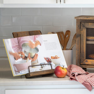 Aged Wooden Cookbook Stand - Edwina Alexis