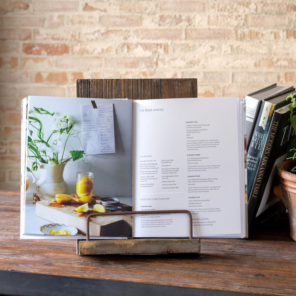 Aged Wooden Cookbook Stand - Edwina Alexis