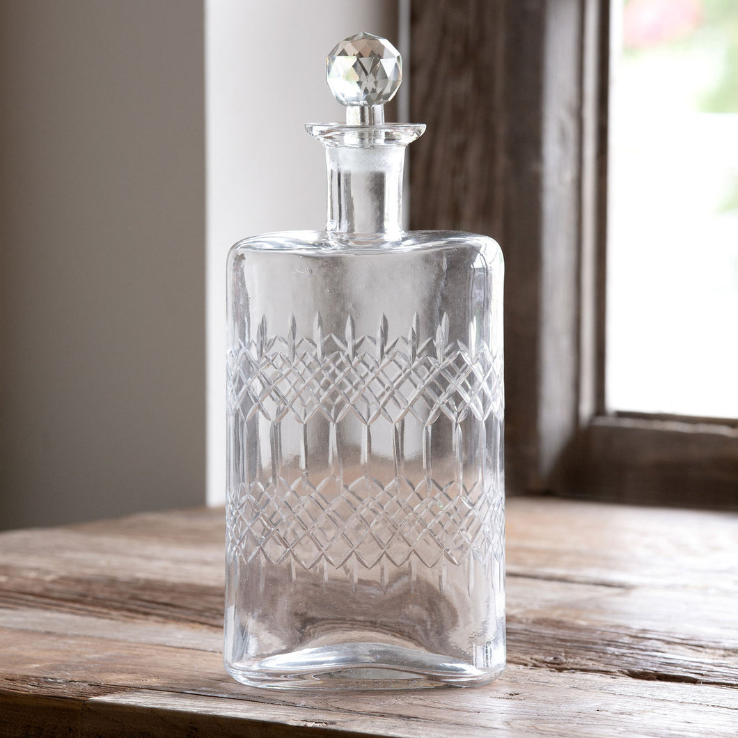 Etched Glass Decanter - Edwina Alexis