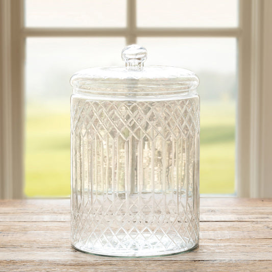 Carraway Etched Glass Canister - Edwina Alexis