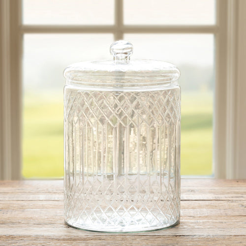 Carraway Etched Glass Canister - Edwina Alexis