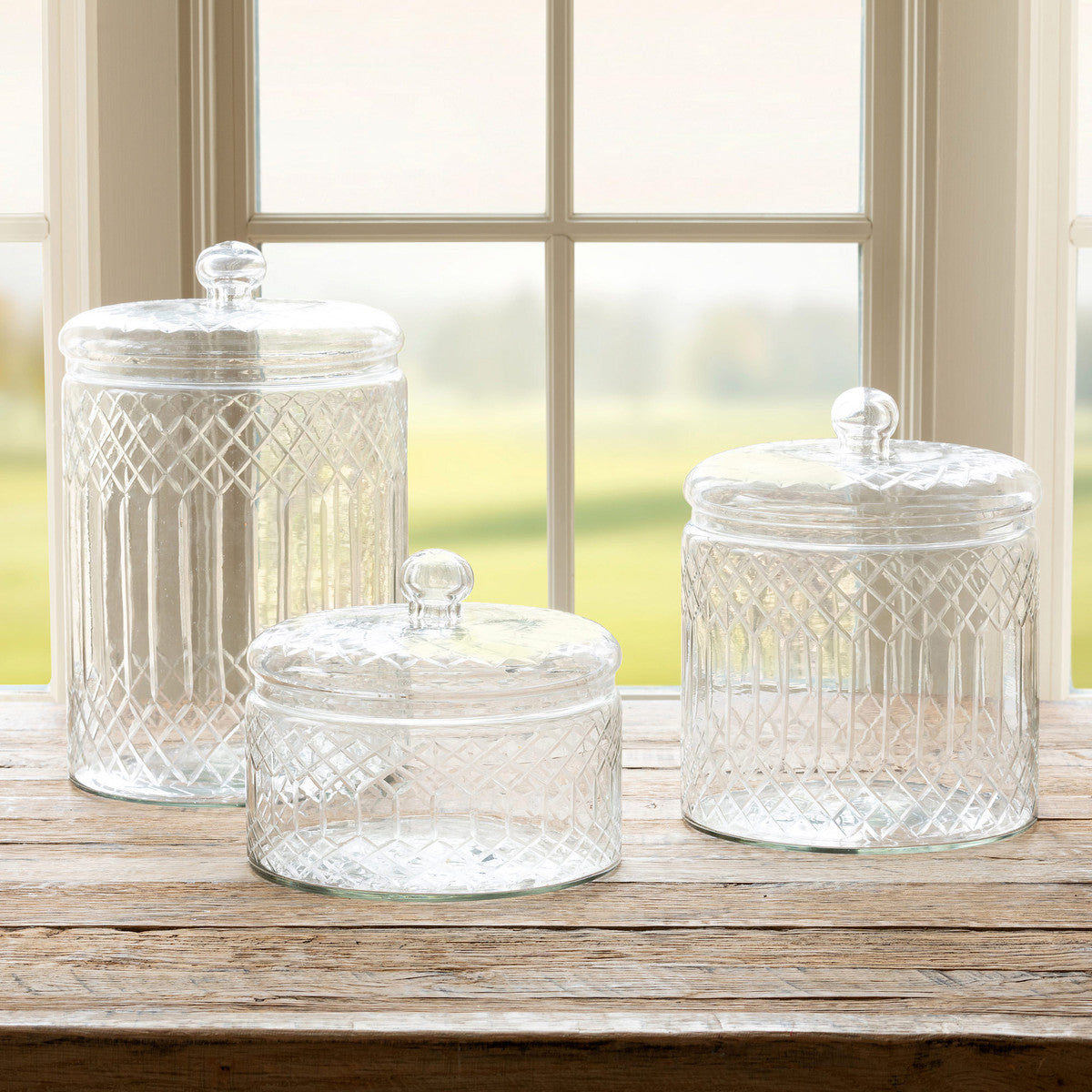 Carraway Etched Glass Canister - Edwina Alexis