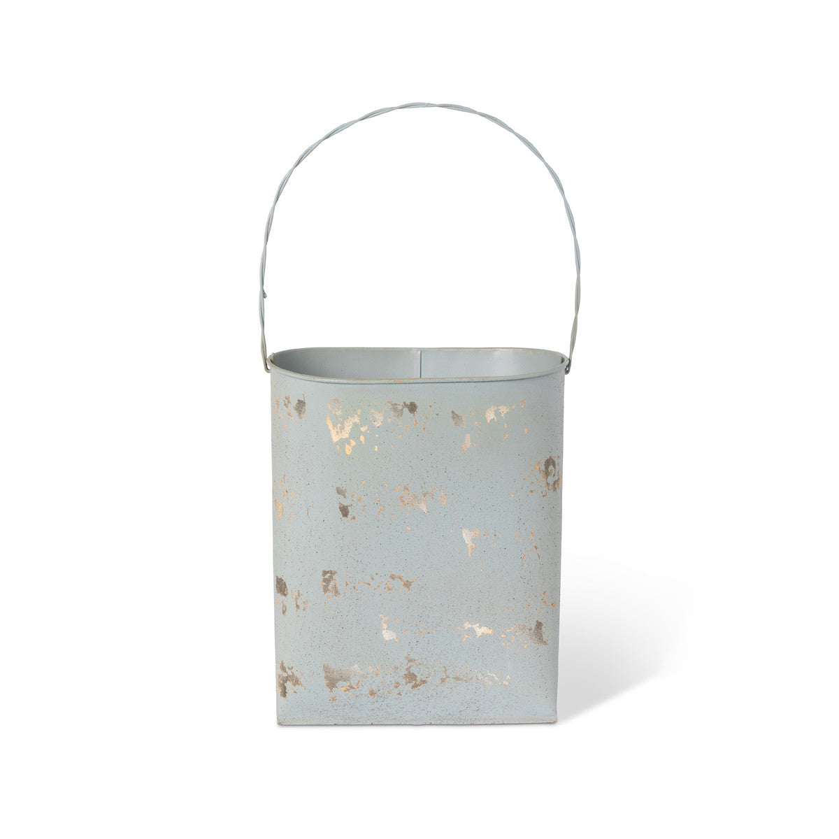 Old Grey Flattened Door Bucket - Edwina Alexis