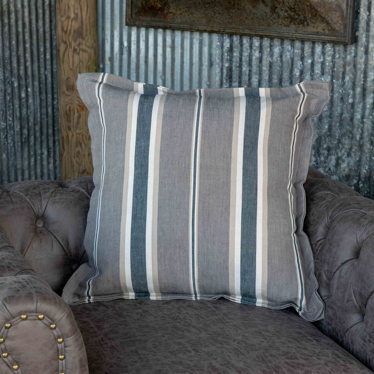 Tennessee Coal Striped Pillow - Edwina Alexis