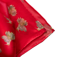 Load image into Gallery viewer, Scarlet Dahlia Flowerkisser Italian Silk Scarf - Edwina Alexis
