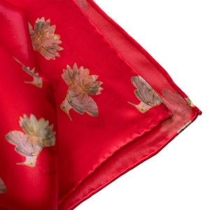 Scarlet Dahlia Flowerkisser Italian Silk Scarf - Edwina Alexis