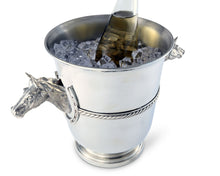 Load image into Gallery viewer, Equestrian Pewter Champagne Bucket - Edwina Alexis