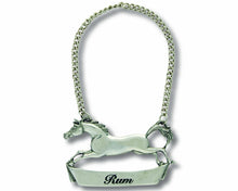Load image into Gallery viewer, Pewter Galloping Steed Decanter Tag - Rum - Edwina Alexis