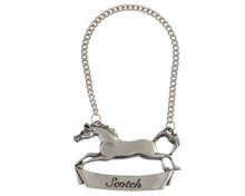 Load image into Gallery viewer, Pewter Galloping Steed Decanter Tag - Scotch - Edwina Alexis