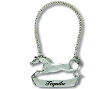 Load image into Gallery viewer, Pewter Galloping Steed Decanter Tag - Tequilla - Edwina Alexis