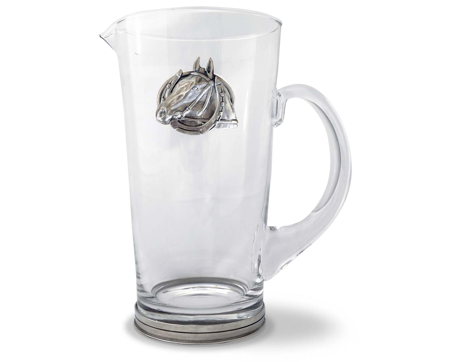 Equestrian Horseshoe Glass Pitcher - Edwina Alexis